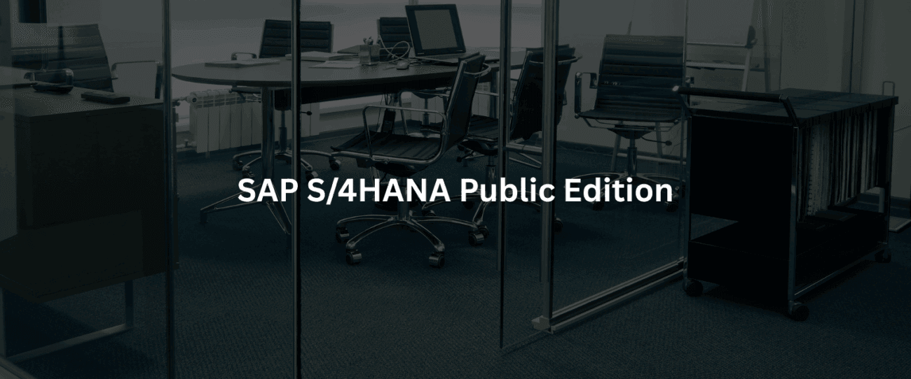 SAP S4HANA Public Edition